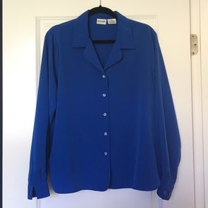 Cobalt blue button down